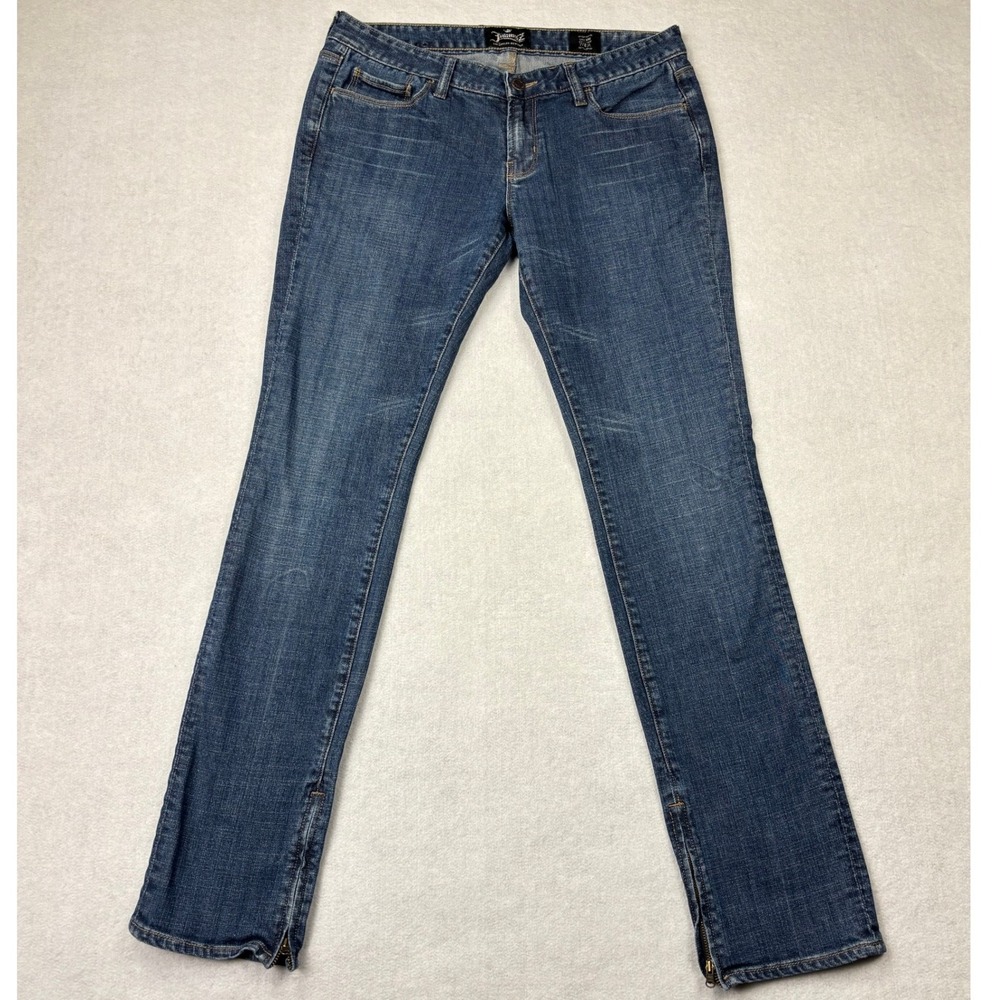 Jimmy'Z Low Rise Skinny Jeans Womens 7/8R Blue Denim Ankle Zip Limited Edition‎